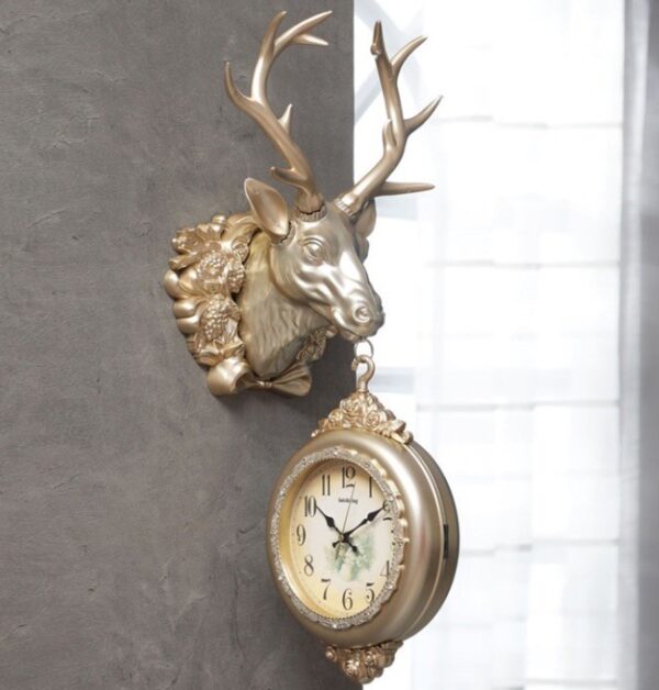 Deer double side clock