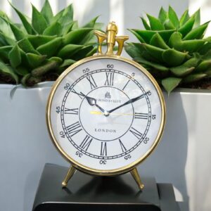 Big metal table clock
