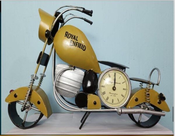 Metal bike big with clock